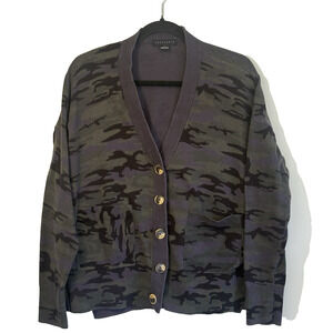 Sanctuary Women's Size S Cardigan Sweater Camouflage Green/Blue/Gray